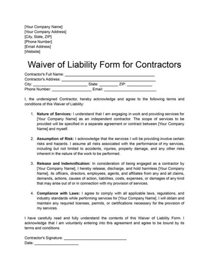 Are contractors liable for damages?