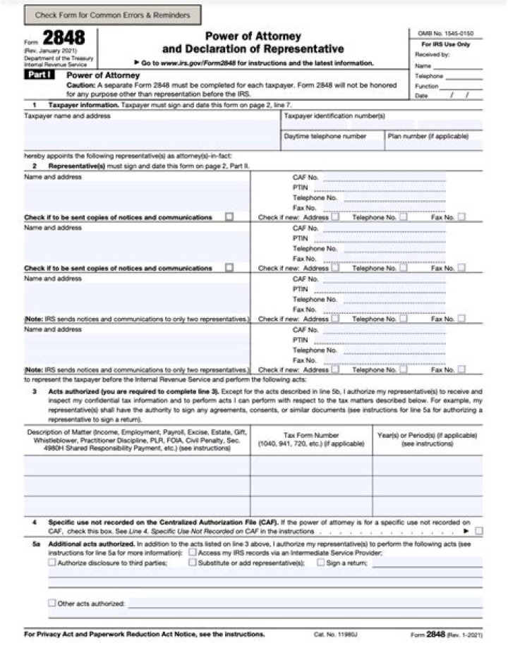 Can Form 2848 be filed electronically?