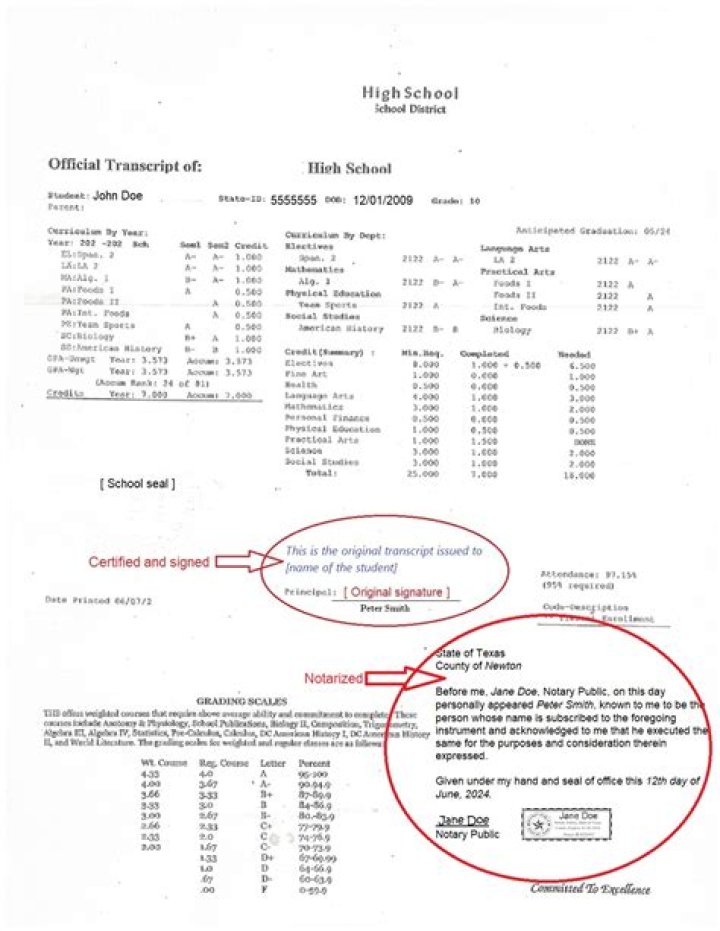 How do you go about ordering an official transcript?