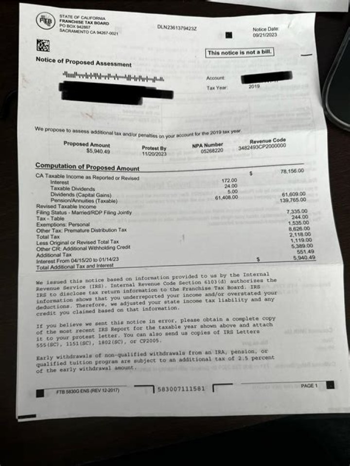 What does proposed amount due mean?