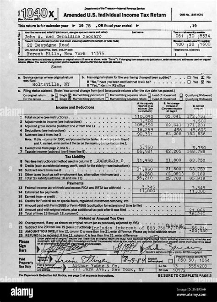 When do you have to file a 1040X tax return?